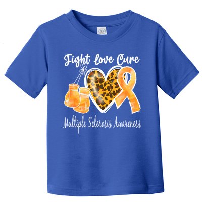 Multiple Sclerosis Ms Fight Love Cure Gift Toddler T-Shirt