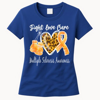 Multiple Sclerosis Ms Fight Love Cure Gift Womens T-Shirt