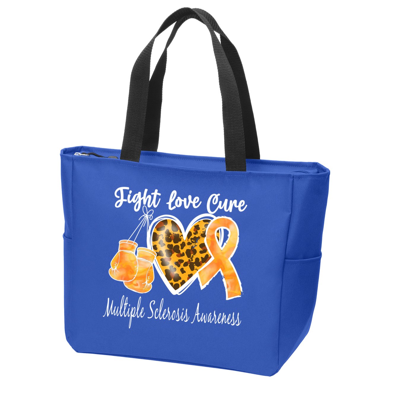 Multiple Sclerosis Ms Fight Love Cure Gift Zip Tote Bag