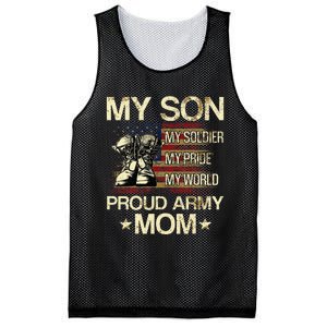 My Son My Soldier My Pride My Hero Proud Mom Mesh Reversible Basketball Jersey Tank