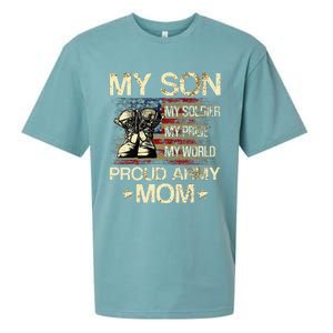 My Son My Soldier My Pride My Hero Proud Mom Sueded Cloud Jersey T-Shirt