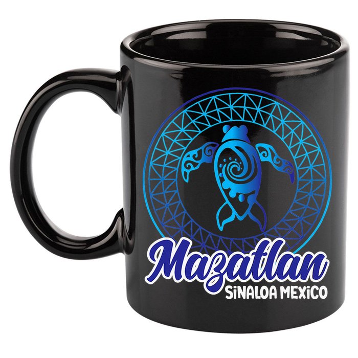 Mazatlan Sinaloa Mexico Souvenirs Baja California Turtles 11oz C Handle Ceramic Mug