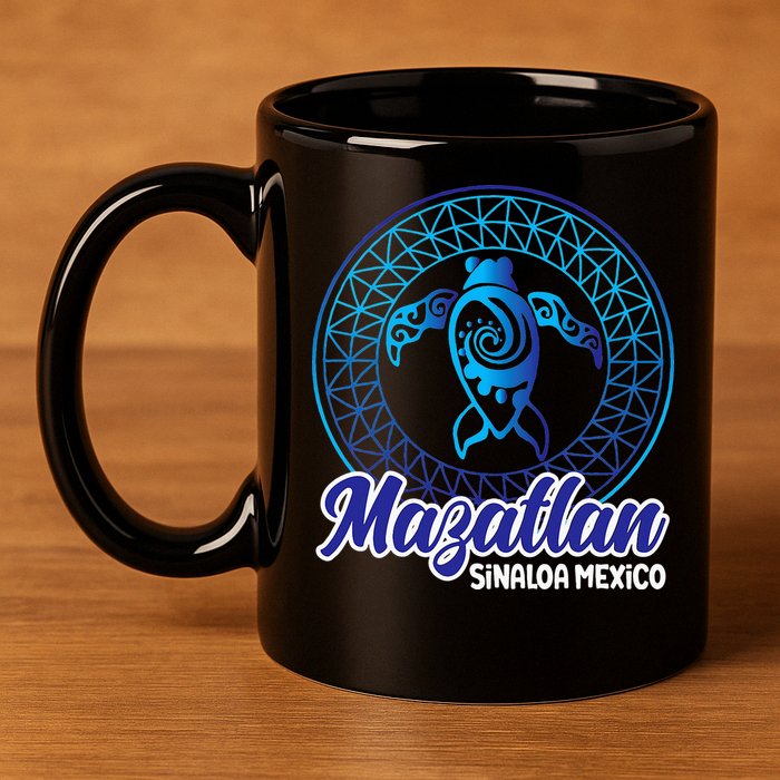 Mazatlan Sinaloa Mexico Souvenirs Baja California Turtles 11oz C Handle Ceramic Mug