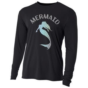 Mermaid Swimming Marine Clamshell Sea Coral Mermaid Love Cooling Performance Long Sleeve Crew