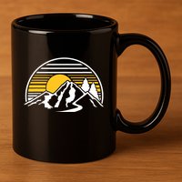 Mountains Sun 11oz C Handle Ceramic Mug