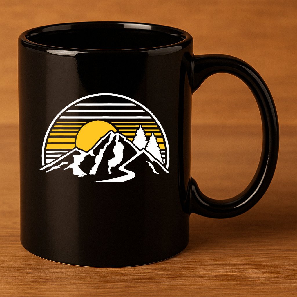 Mountains Sun 11oz C Handle Ceramic Mug