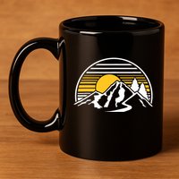 Mountains Sun 11oz C Handle Ceramic Mug