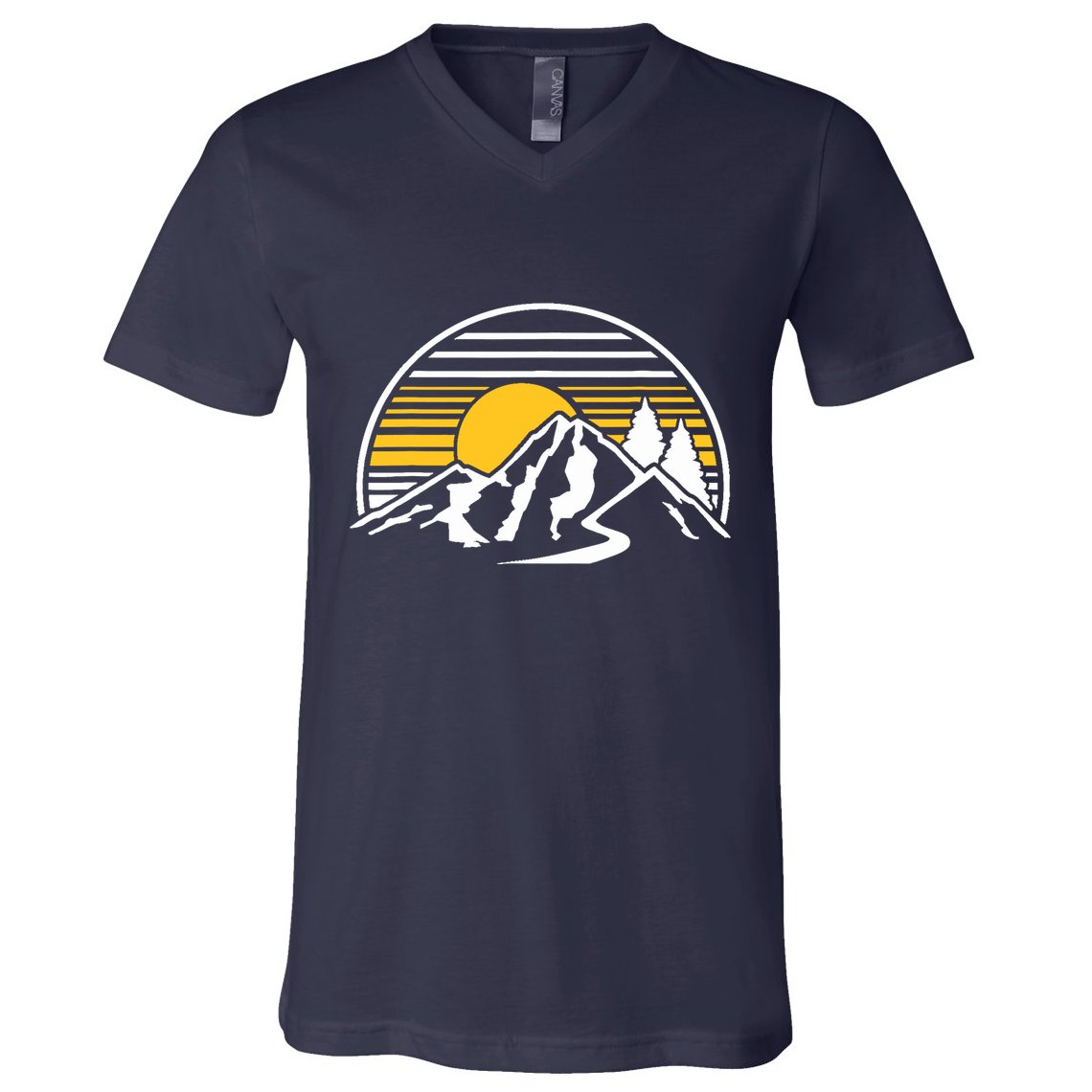 Mountains Sun V-Neck T-Shirt