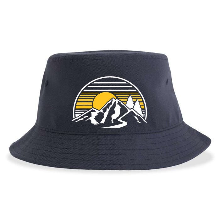 Mountains Sun Sustainable Bucket Hat