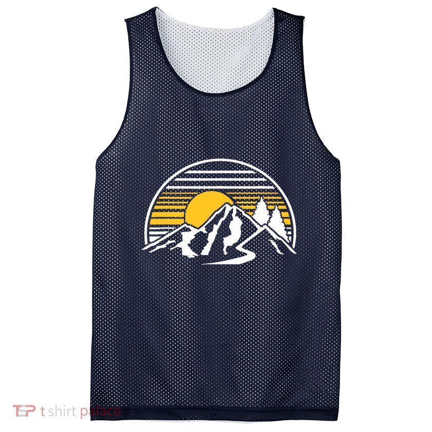 Mountains Sun Mesh Reversible Basketball Jersey Tank