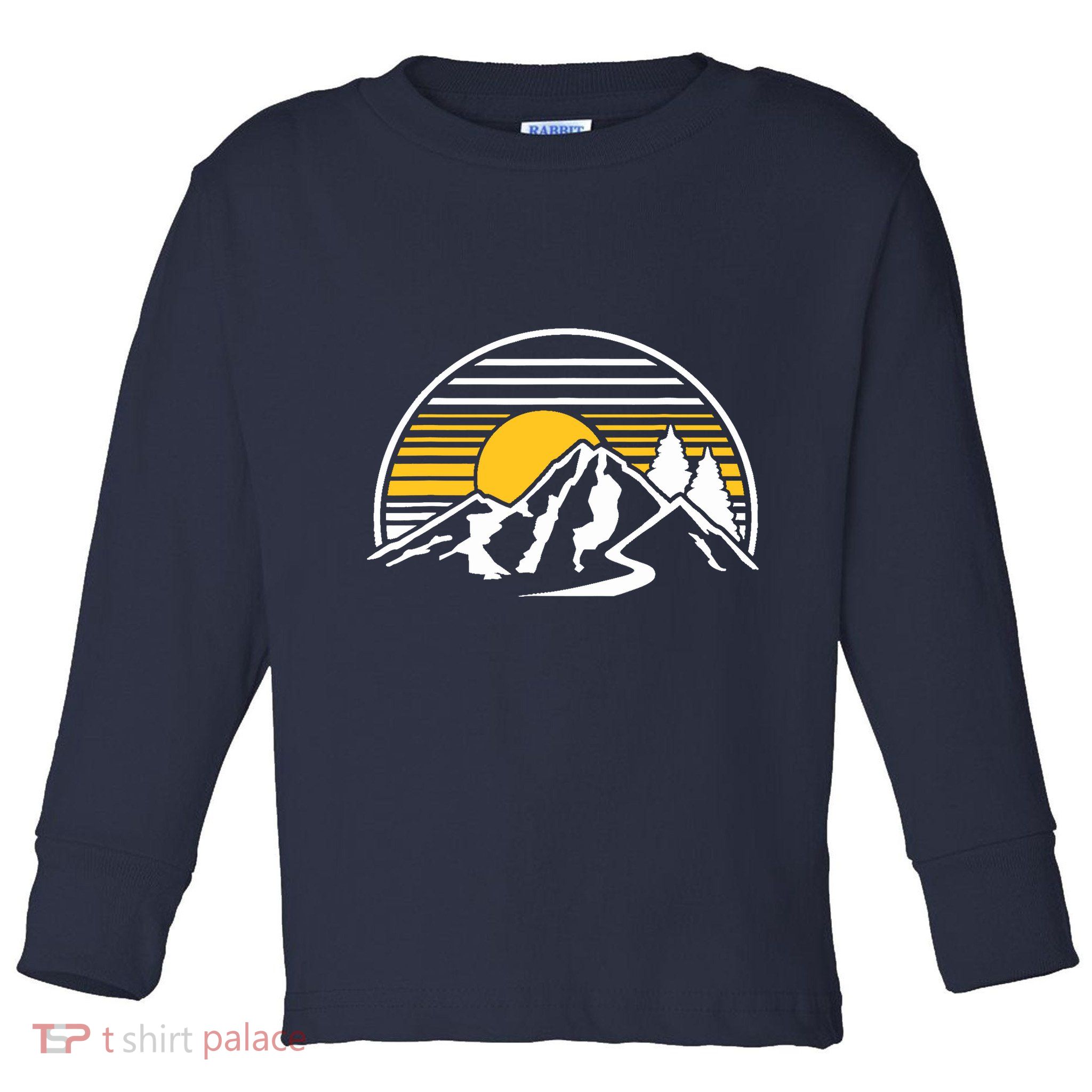 Mountains Sun Toddler Long Sleeve Shirt