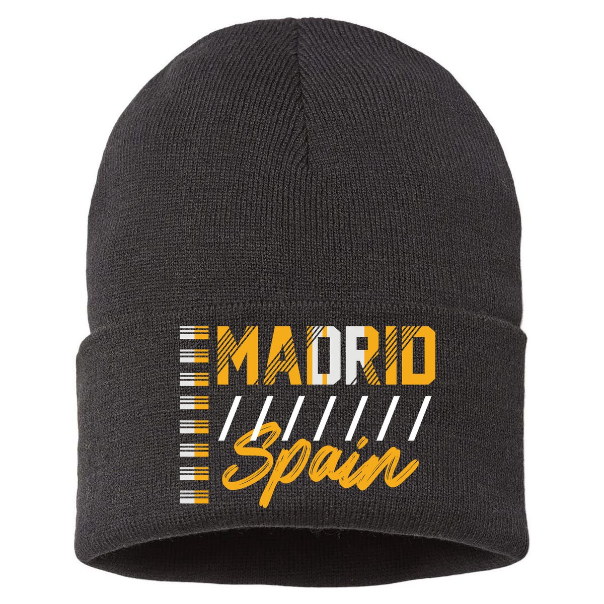 Madrid Spain Sustainable Knit Beanie