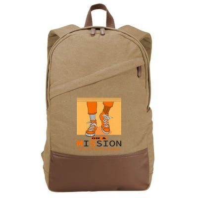 Multiple Sclerosis Ms Awareness Walk On Mission Cotton Canvas Backpack