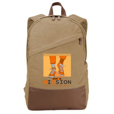 Multiple Sclerosis Ms Awareness Walk On Mission Cotton Canvas Backpack