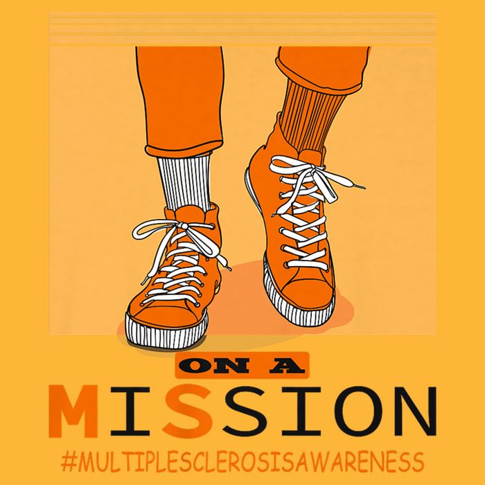 Multiple Sclerosis Ms Awareness Walk On Mission Pom Pom 12in Knit Beanie