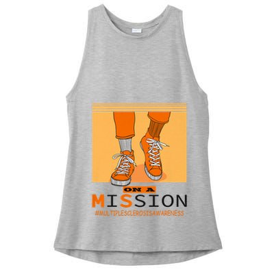 Multiple Sclerosis Ms Awareness Walk On Mission Ladies PosiCharge Tri-Blend Wicking Tank