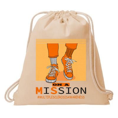 Multiple Sclerosis Ms Awareness Walk On Mission Drawstring Bag