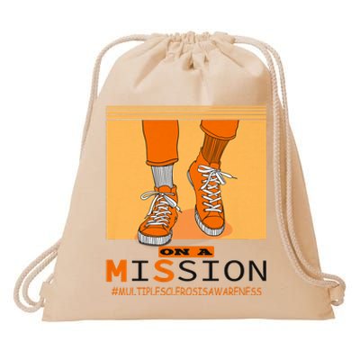 Multiple Sclerosis Ms Awareness Walk On Mission Drawstring Bag