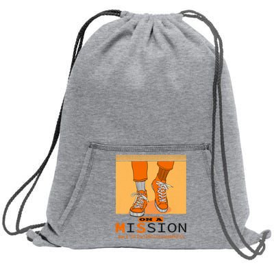 Multiple Sclerosis Ms Awareness Walk On Mission Sweatshirt Cinch Pack Bag