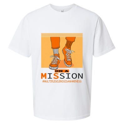Multiple Sclerosis Ms Awareness Walk On Mission Sueded Cloud Jersey T-Shirt