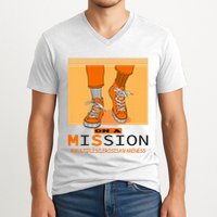 Multiple Sclerosis Ms Awareness Walk On Mission V-Neck T-Shirt