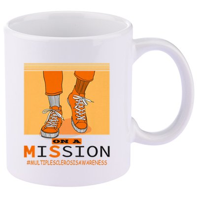 Multiple Sclerosis Ms Awareness Walk On Mission 11oz C Handle Ceramic Mug