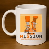 Multiple Sclerosis Ms Awareness Walk On Mission 11oz C Handle Ceramic Mug