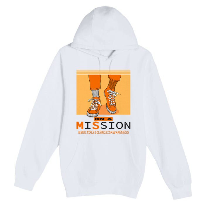 Multiple Sclerosis Ms Awareness Walk On Mission Premium Pullover Hoodie