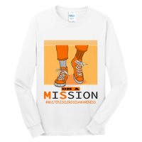 Multiple Sclerosis Ms Awareness Walk On Mission Tall Long Sleeve T-Shirt
