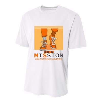 Multiple Sclerosis Ms Awareness Walk On Mission Youth Performance Sprint T-Shirt