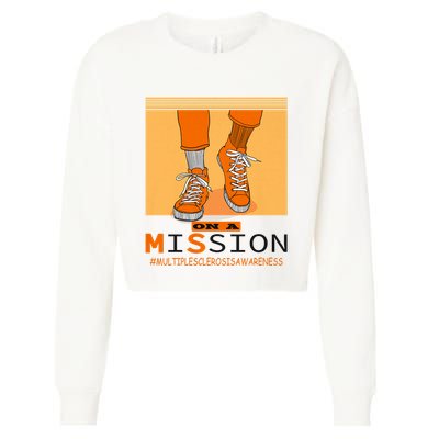 Multiple Sclerosis Ms Awareness Walk On Mission Cropped Pullover Crew