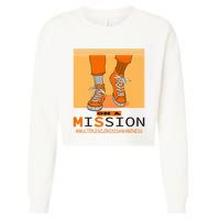 Multiple Sclerosis Ms Awareness Walk On Mission Cropped Pullover Crew