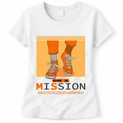 Multiple Sclerosis Ms Awareness Walk On Mission Womens T-Shirt