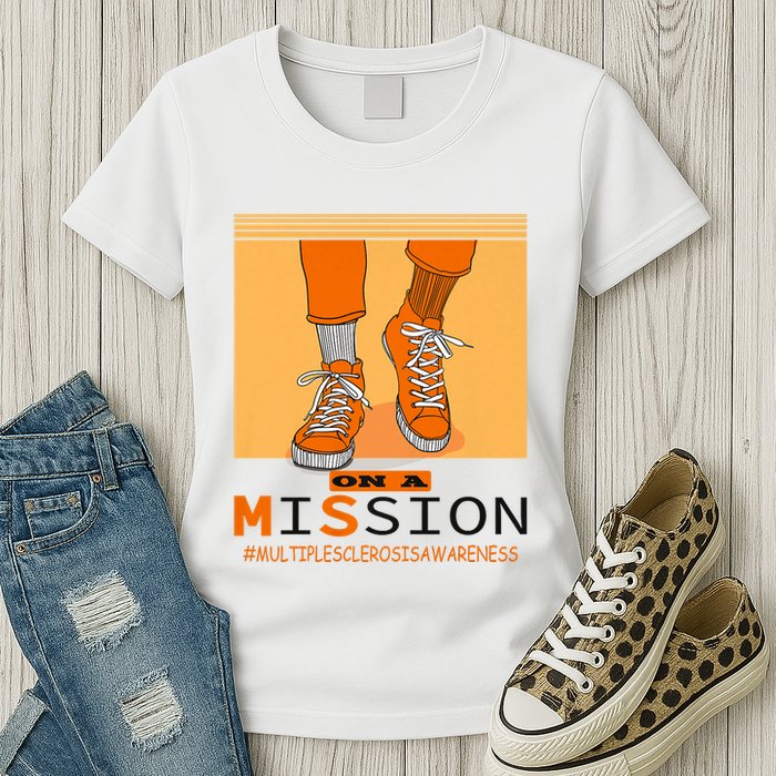 Multiple Sclerosis Ms Awareness Walk On Mission Womens T-Shirt