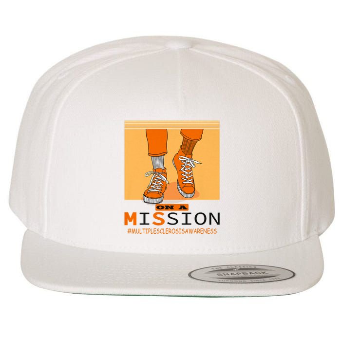 Multiple Sclerosis Ms Awareness Walk On Mission Wool Snapback Cap
