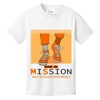 Multiple Sclerosis Ms Awareness Walk On Mission Kids T-Shirt