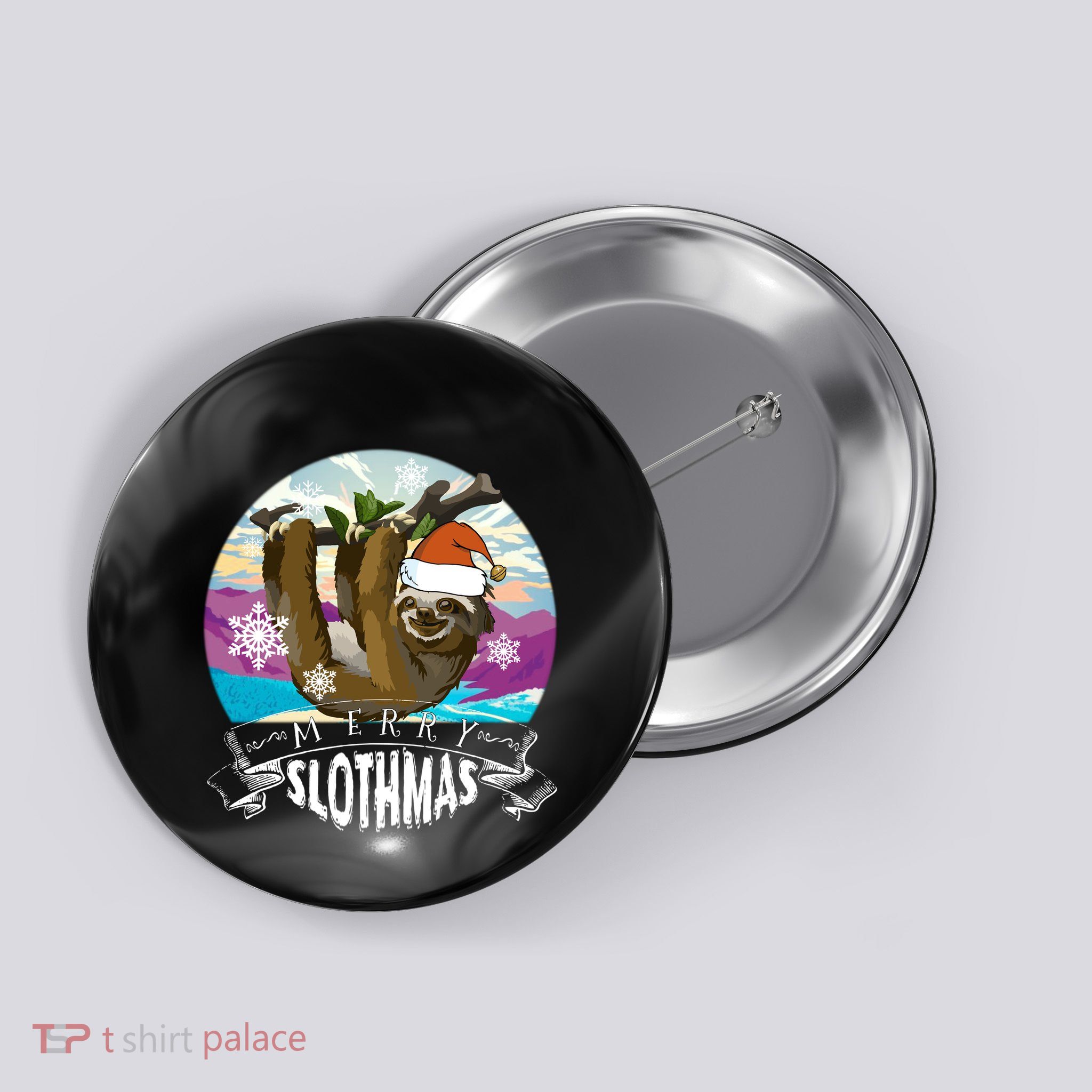 Merry Slothmas Button