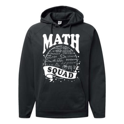 Math Squad Math Nerd Math Lovers Gift Math Teacher Gift Performance Fleece Hoodie