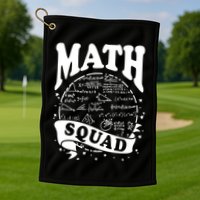 Math Squad Math Nerd Math Lovers Gift Math Teacher Gift Golf Towel