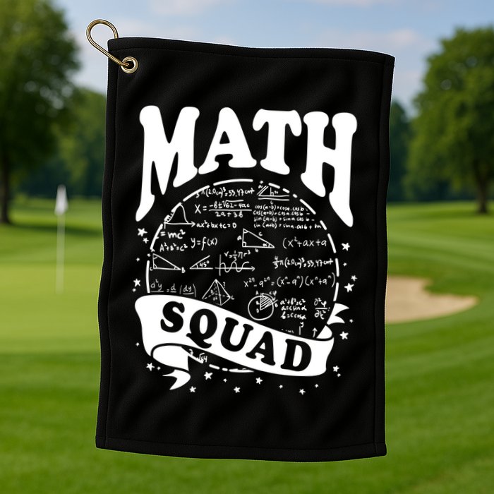 Math Squad Math Nerd Math Lovers Gift Math Teacher Gift Golf Towel