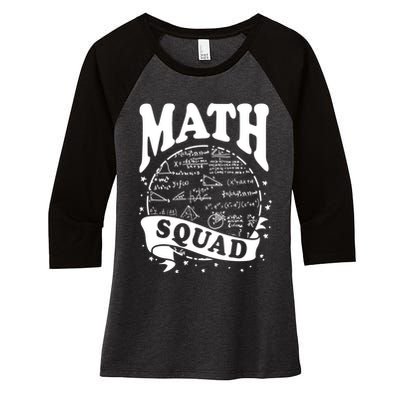 Math Squad Math Nerd Math Lovers Gift Math Teacher Gift Women's Tri-Blend 3/4-Sleeve Raglan Shirt