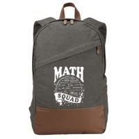 Math Squad Math Nerd Math Lovers Gift Math Teacher Gift Cotton Canvas Backpack