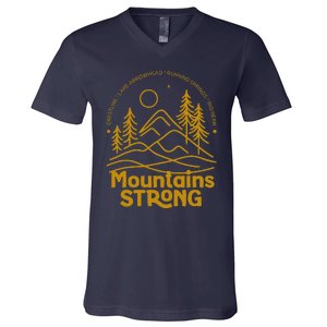 Mountains Strong V-Neck T-Shirt