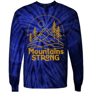 Mountains Strong Tie-Dye Long Sleeve Shirt