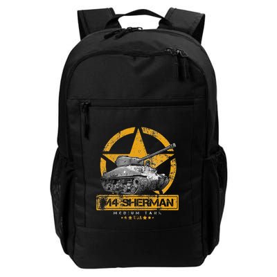 M4 Sherman Military Usa Ww2 Tank Veteran Patriotic Memorial Daily Commute Backpack