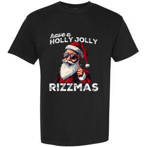 Mewing Santa Mew Funny Santa Meme Rizz Riz Zmas Christmas Garment-Dyed Heavyweight T-Shirt