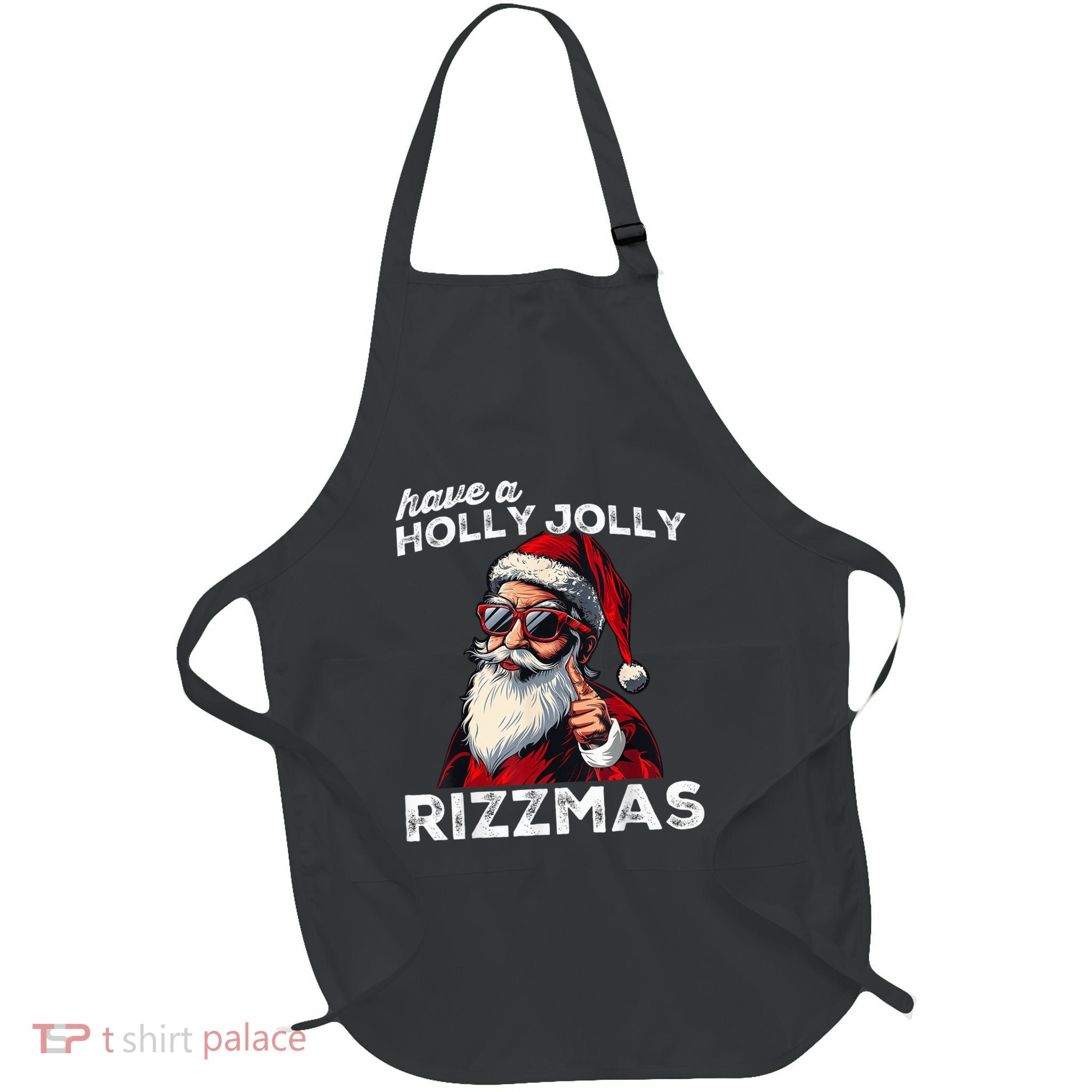 Mewing Santa Mew Funny Santa Meme Rizz Riz Zmas Christmas Apron