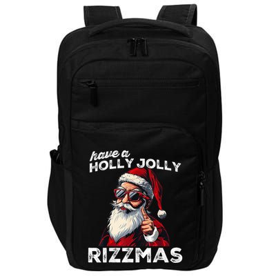 Mewing Santa Mew Funny Santa Meme Rizz Riz Zmas Christmas Impact Tech Backpack