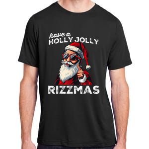 Mewing Santa Mew Funny Santa Meme Rizz Riz Zmas Christmas Adult ChromaSoft Performance T-Shirt