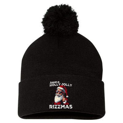 Mewing Santa Mew Funny Santa Meme Rizz Riz Zmas Christmas Pom Pom 12in Knit Beanie